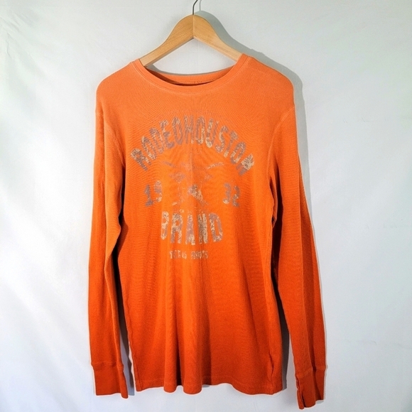 Bee Easy "Rodeo Houston" Orange Ombre Crewneck Long Sleeve Knit Sweatshirt XL - Picture 9 of 9